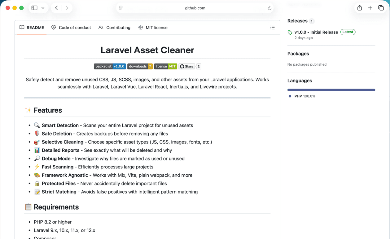 Asset Cleaner Package for Laravel