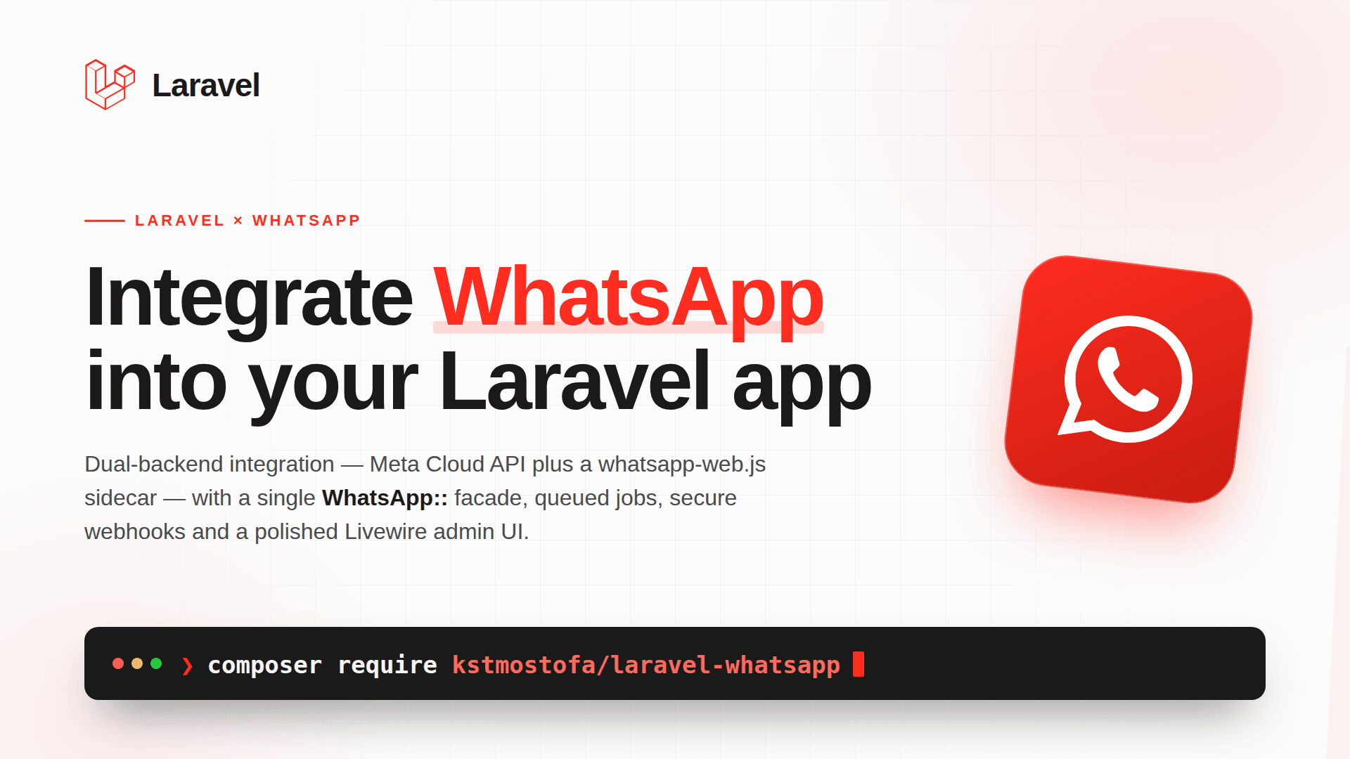 Laravel WhatsApp: A New Package That Combines the Cloud API and whatsapp-web.js in One Library Laravel WhatsApp: A New Package That Combines the Cloud API and whatsapp-web.js in One Library